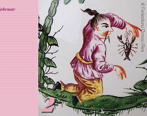 Fayencenmalerei aus dem Museum Deutscher Fayencen im Schloss Höchstädt