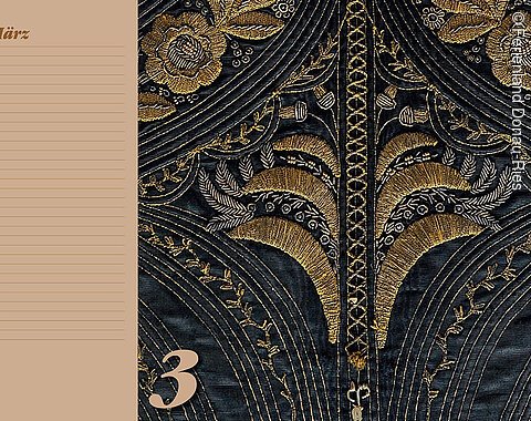 Trachtenstickerei aus dem Heimatmuseum Rain