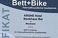KRONE Hotel Steakhaus Bar - vom ADFC zertifizierter Bett+Bike Gastbetrieb