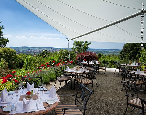 Terrasse Terrassenaussicht vom Parkhotel Donauwörth