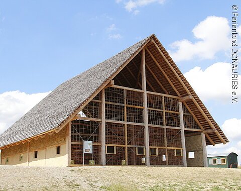 Eine rekonstruierte Kultstätte in der Freilichtanlage am Ipf bei Bopfingen.