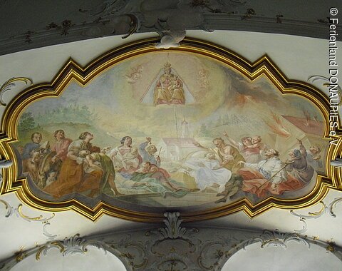 Deckenfresko Maria Hilf in der Wallfahrtskirche in Buggenhofen