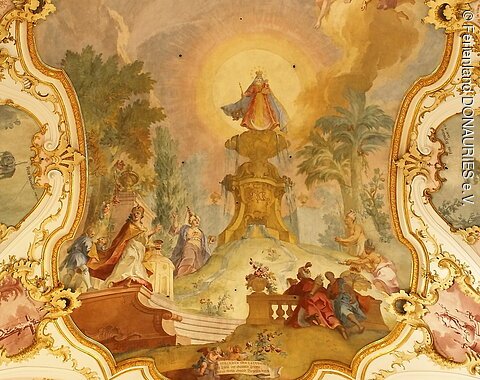 Deckenfresko in der Wallfahrtsbasilika Maria Brünnlein