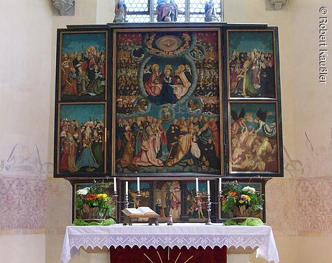 Blick auf den kostbaren Schaeufelinalter