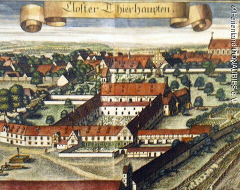 Eine alte Abbildung des Klosters Thierhaupten
