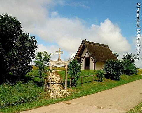 Rekonstruktion einer christlichen Kapelle aus der Zeit um 600 nach Christus