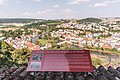 Blick von Schloss Harburg auf die gleichnamige Stadt an der Wörnitz gelegen.