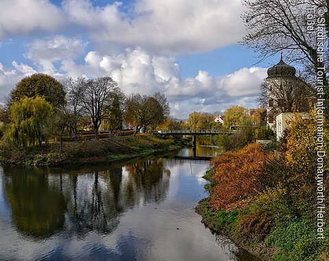 Donauwörth - Zusammenfluss von Wörnitz und Donau am sog. Donauspitz