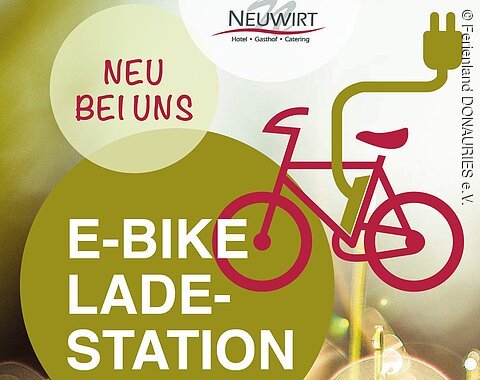 Ein Werbeplakat für die E-Bike-Ladestation