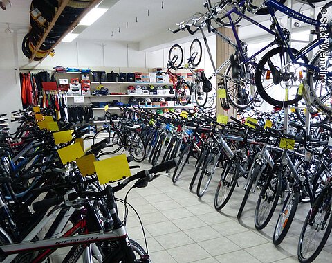 Die Fahrräder im Fahrrad Meyr