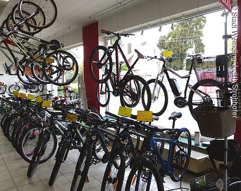 Die Fahrräder im Fahrrad Meyr