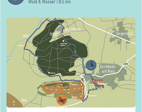 Infotafel des Sinnespfads Wald & Wasser erleben