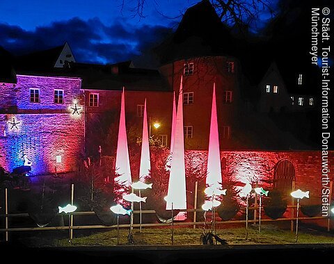 Donauwörther "Plätzleweg" mit Lichtpark Donauwörther "Plätzleweg" mit Lichtpark